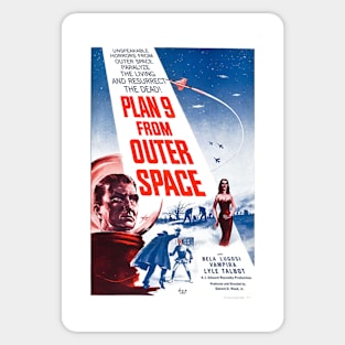 Plan 9 from outerspace poster design Sticker